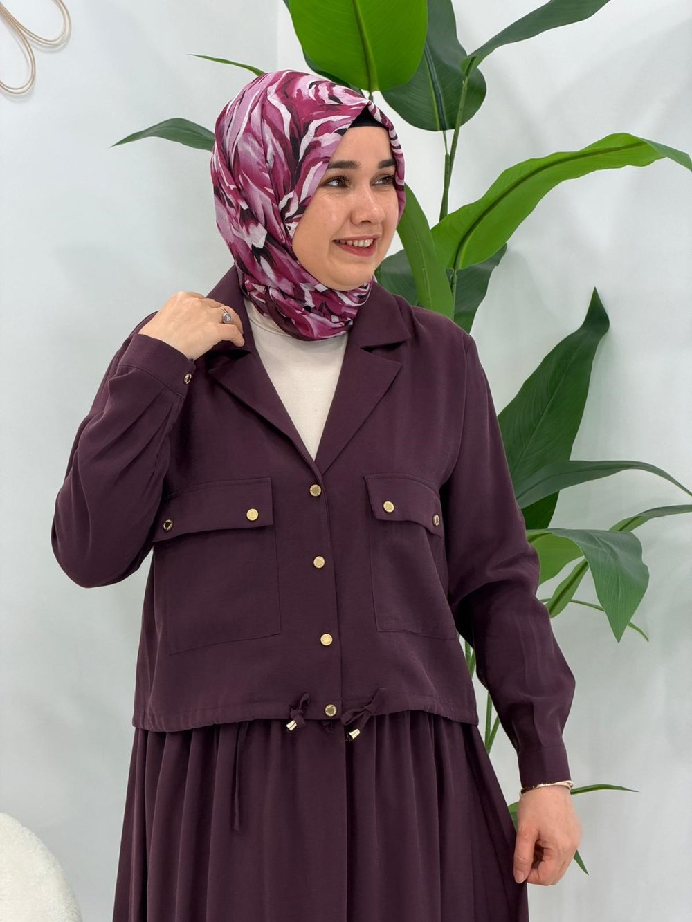 Bordo Linda Etekli Takım