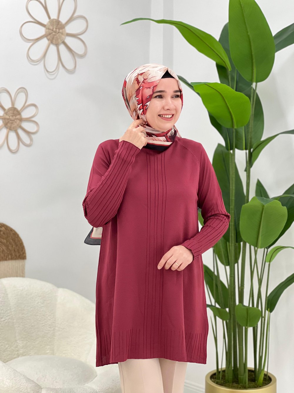 Bordo Merserize Tunik