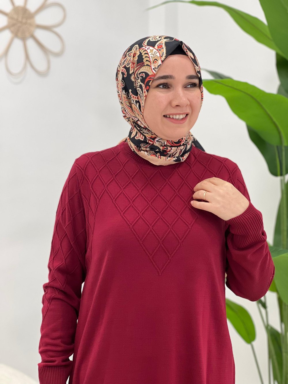 Bordo Triko Tunik