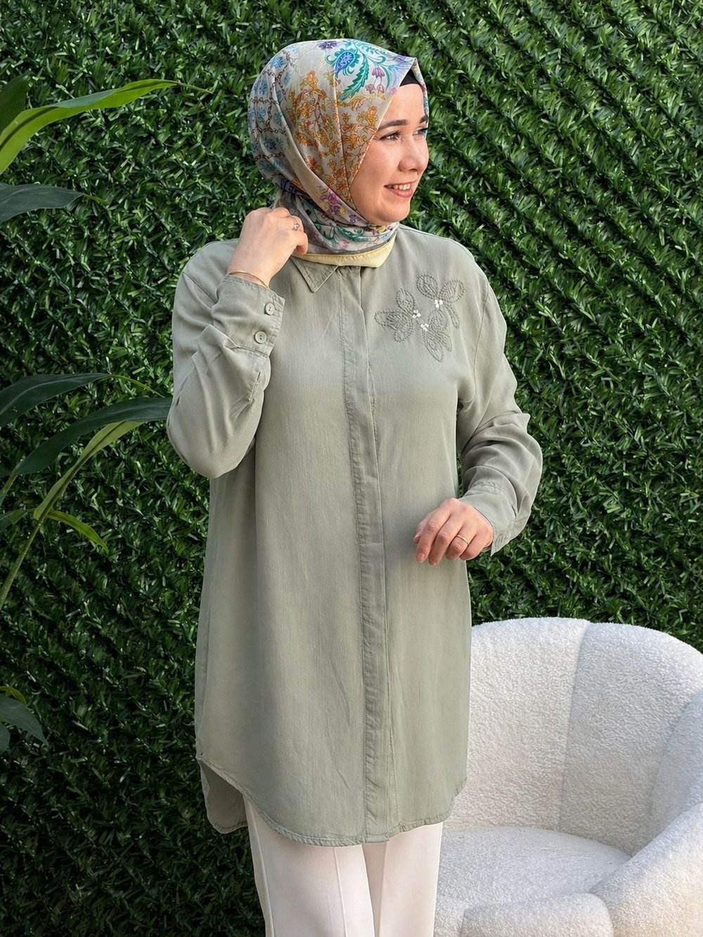 Çağla Yeşil Tensel Tunik