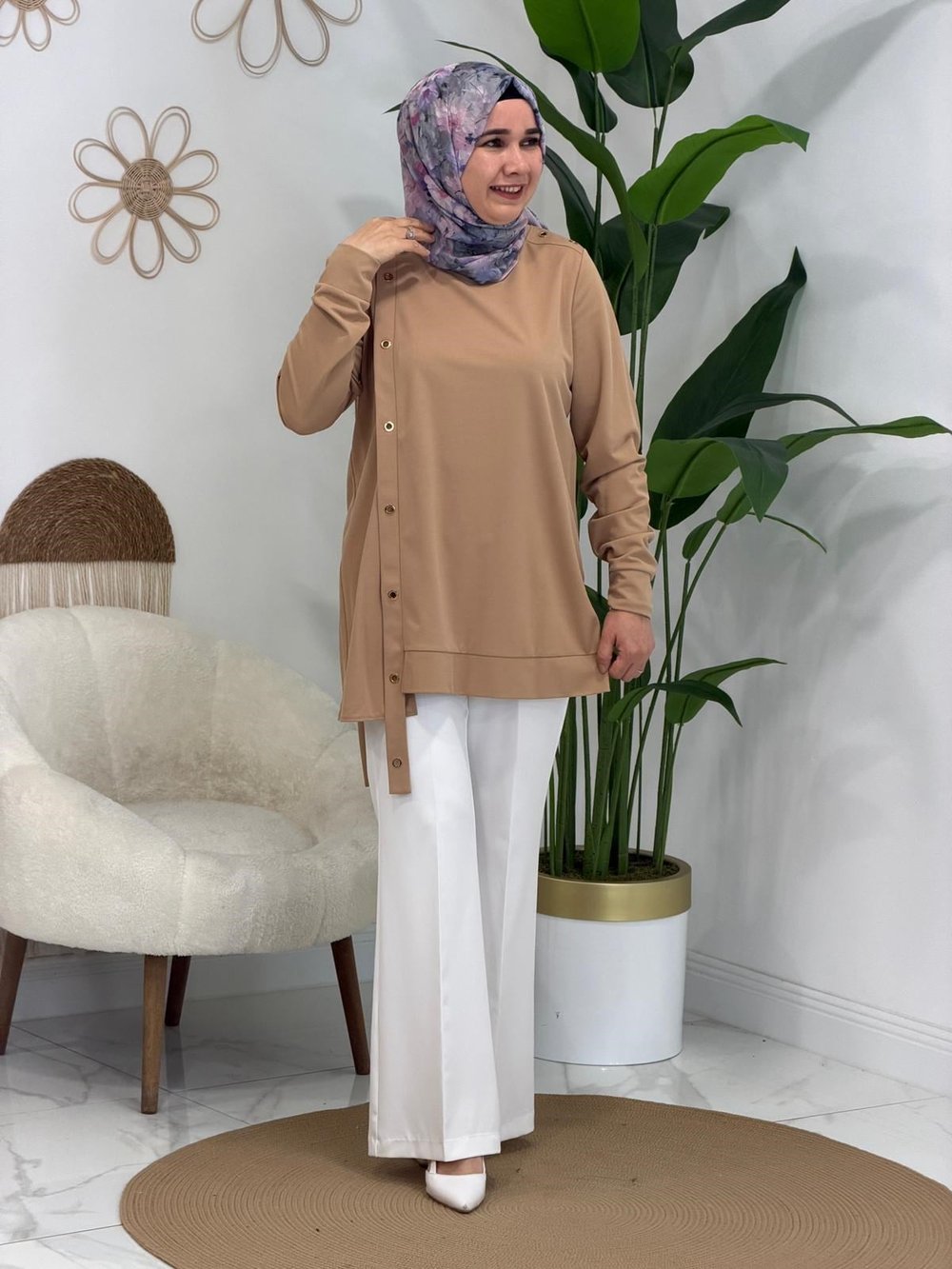 Camel Kuş Gözü Tunik