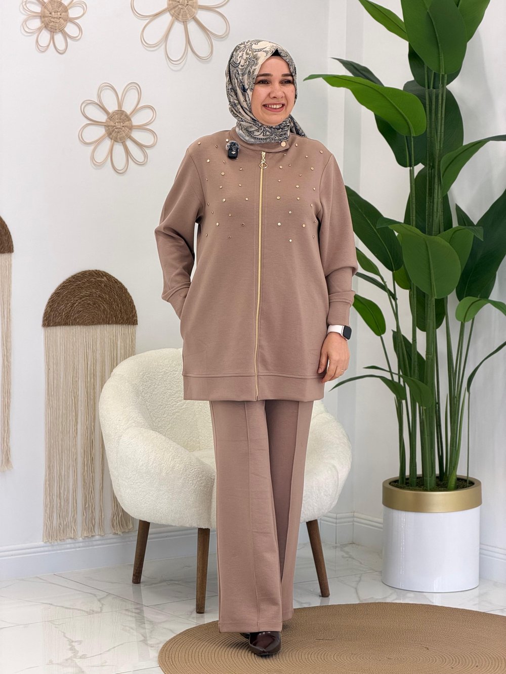 Camel Modal Kumaş Takım