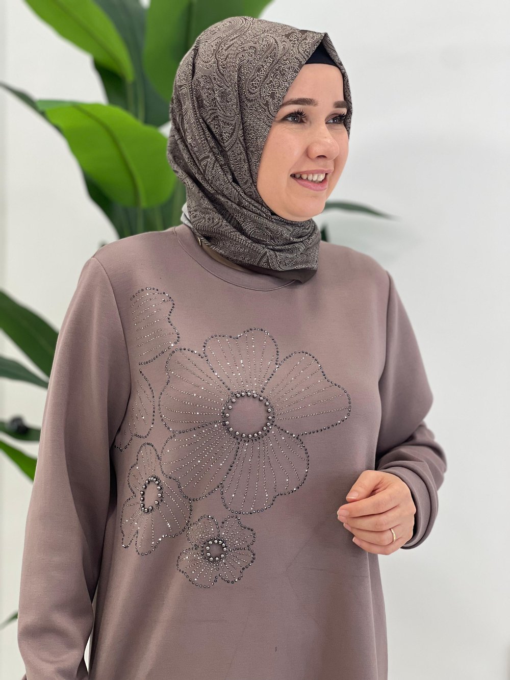 Capiçino Çiçekli Sweat 