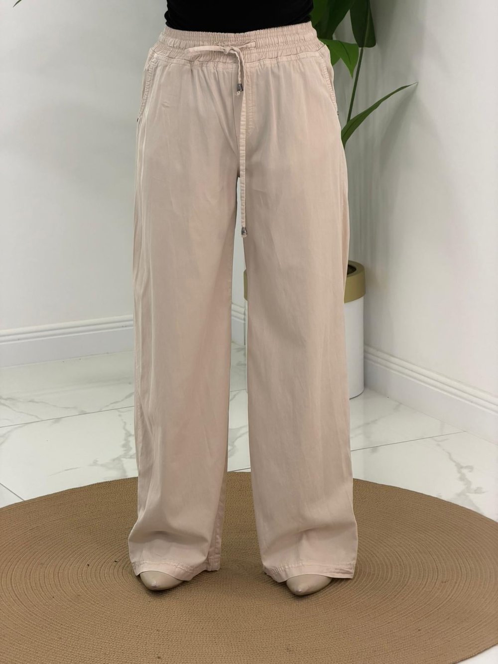 Ekru Tensel Pantalon