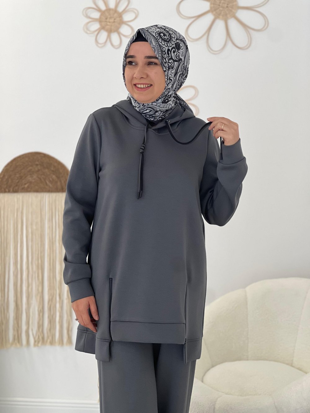 Gri Çakra İkili Eşofman Takım