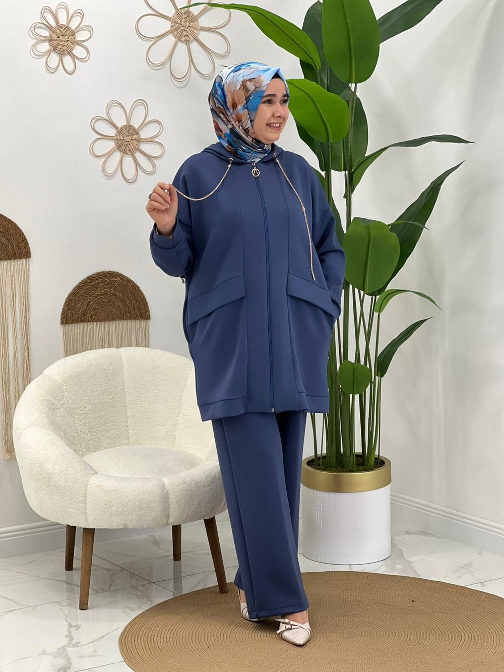 İndigo Modal Pantolon Takım