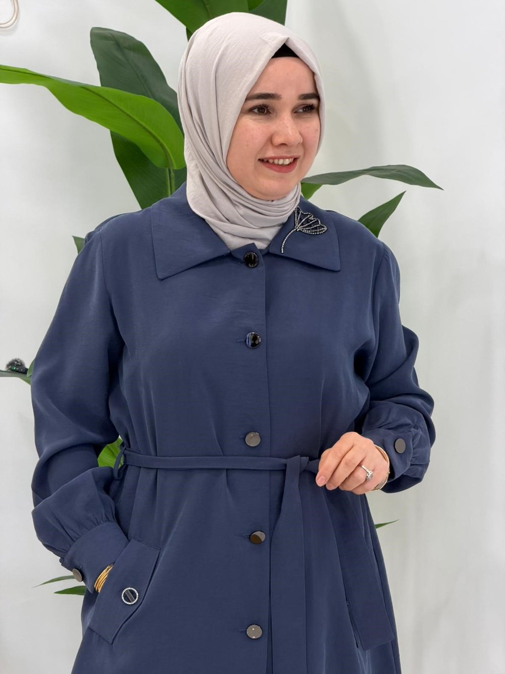 İndigo Pantolonlu Takım