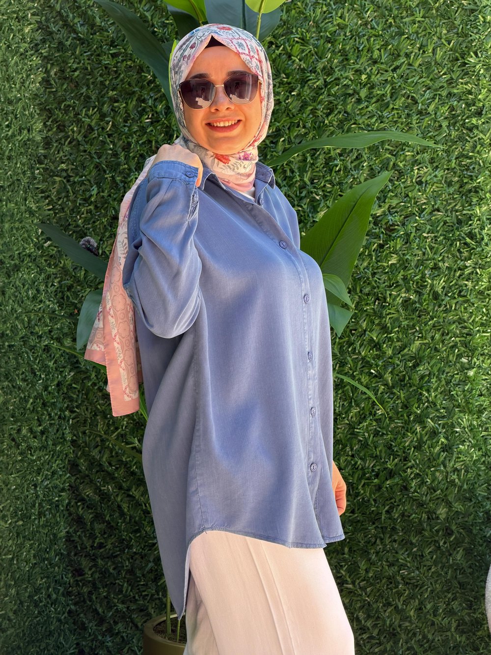 İndigo Tensel Tunik