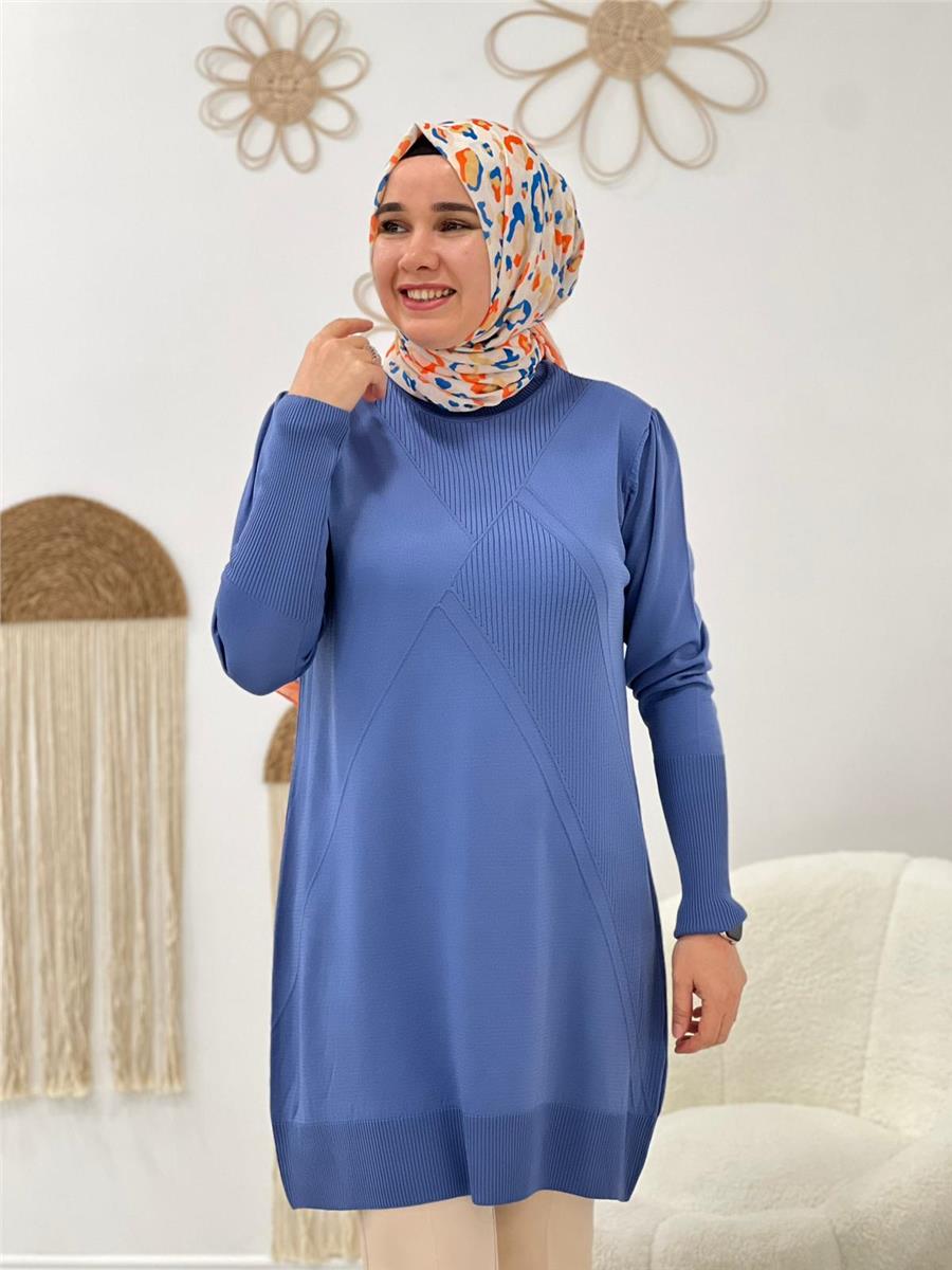 İndigo Triko Tunik