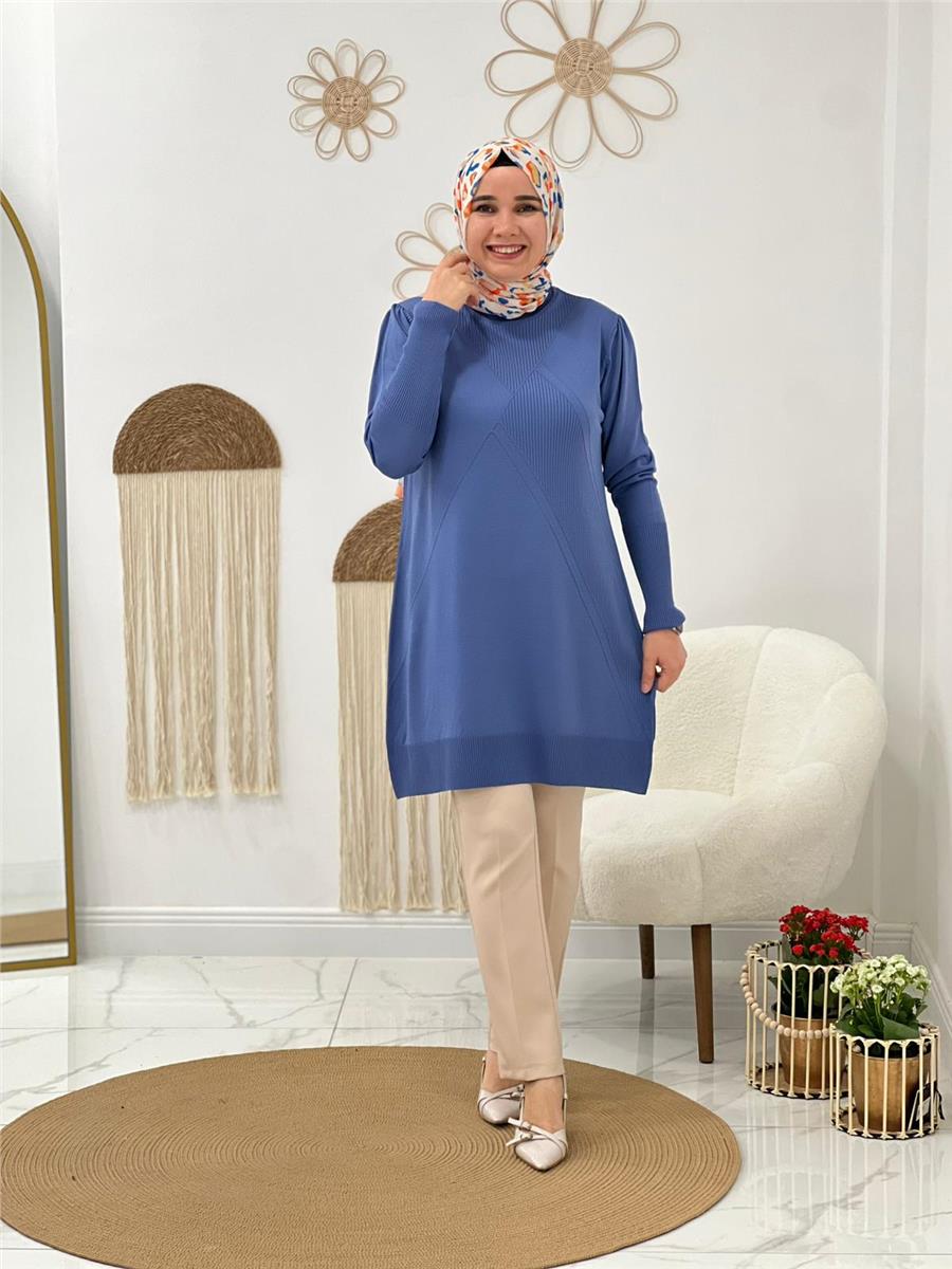 İndigo Triko Tunik