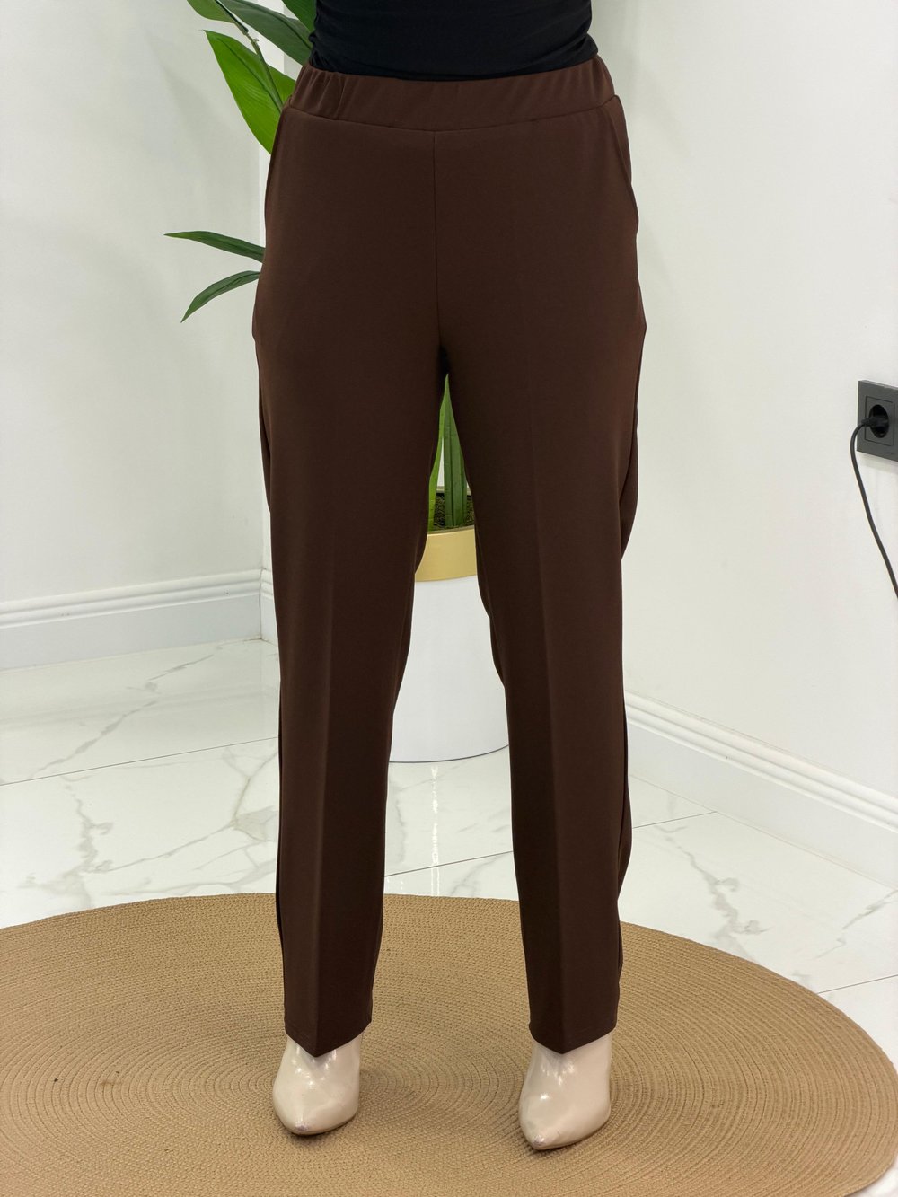 Kahve İthal Sucuba Dar Paça Pantalon