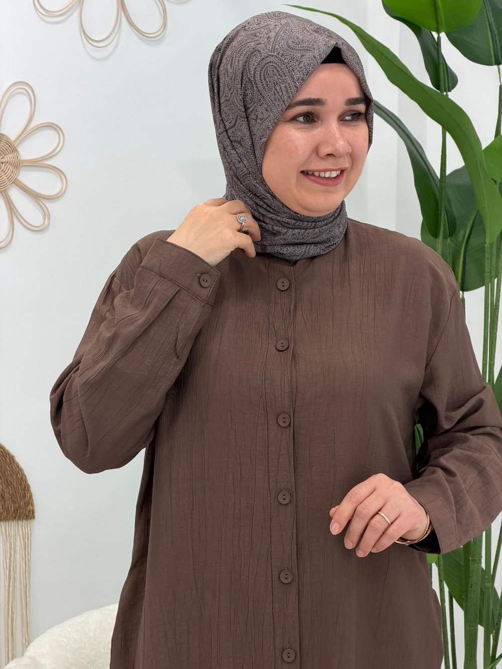 Kahve Lizbon Pantolonlu Takım
