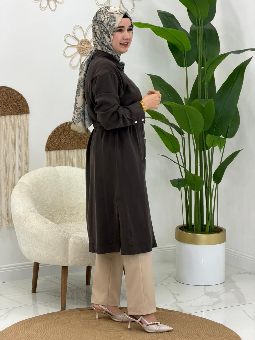 Kahve Tensel Tunik