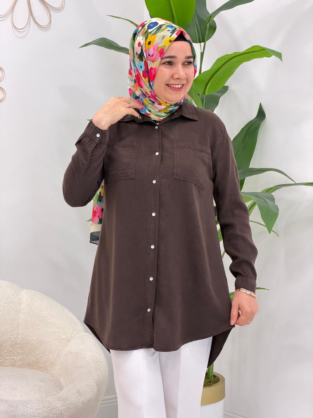 Koyu Kahve Roma Tunik