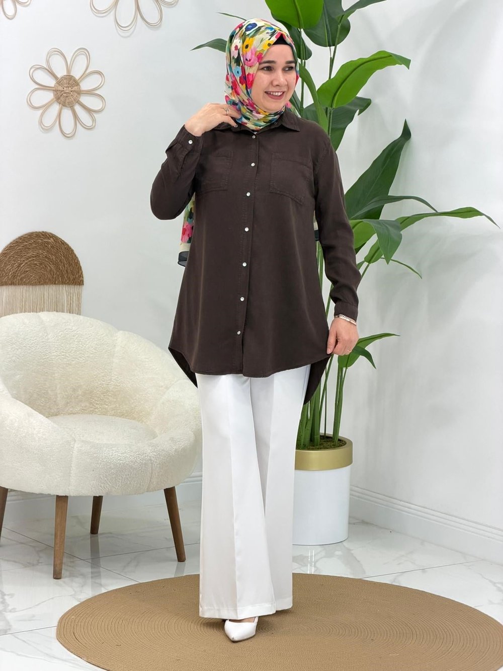 Koyu Kahve Roma Tunik
