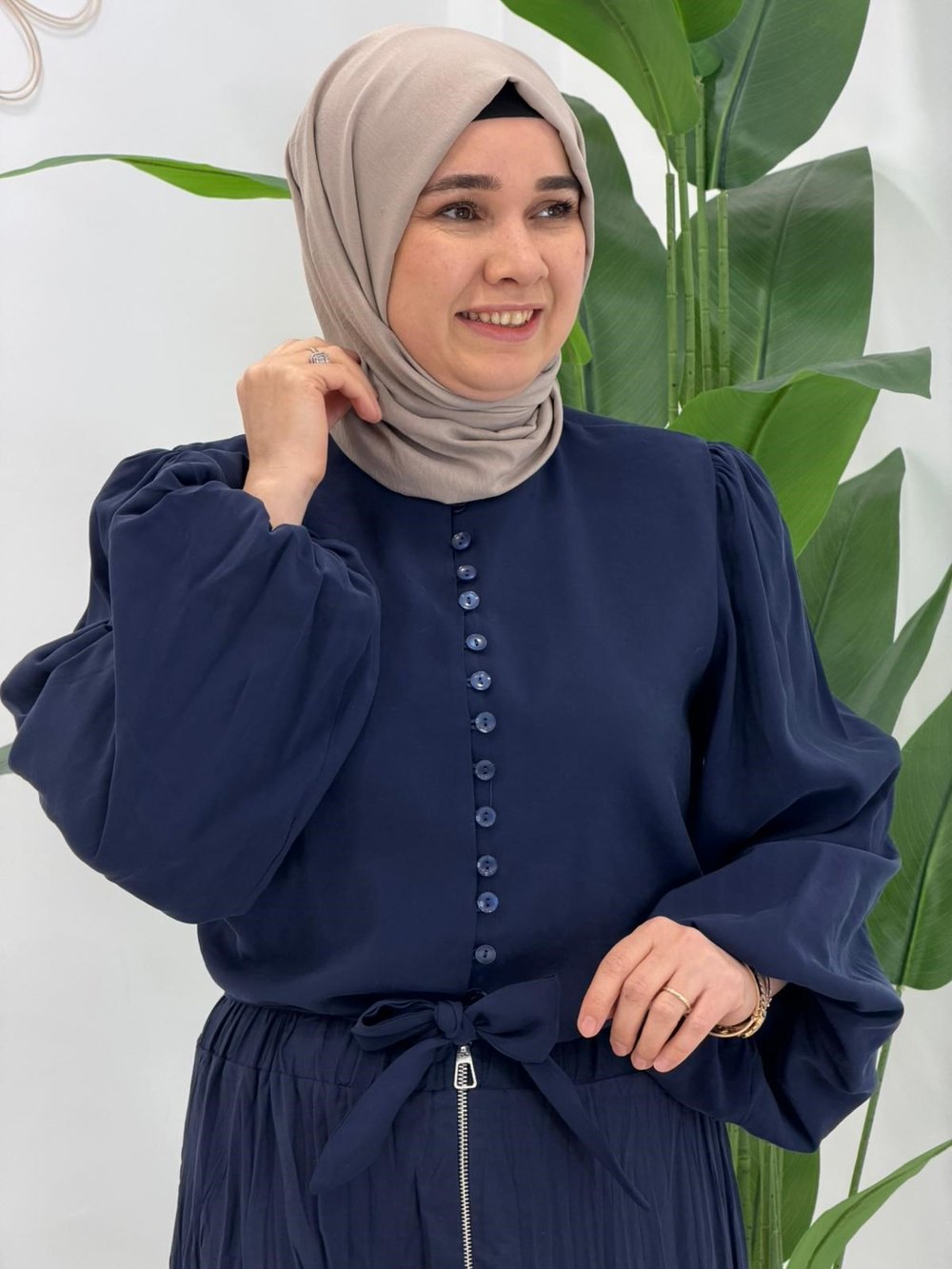 Lacivert Alaçatı Gömlek