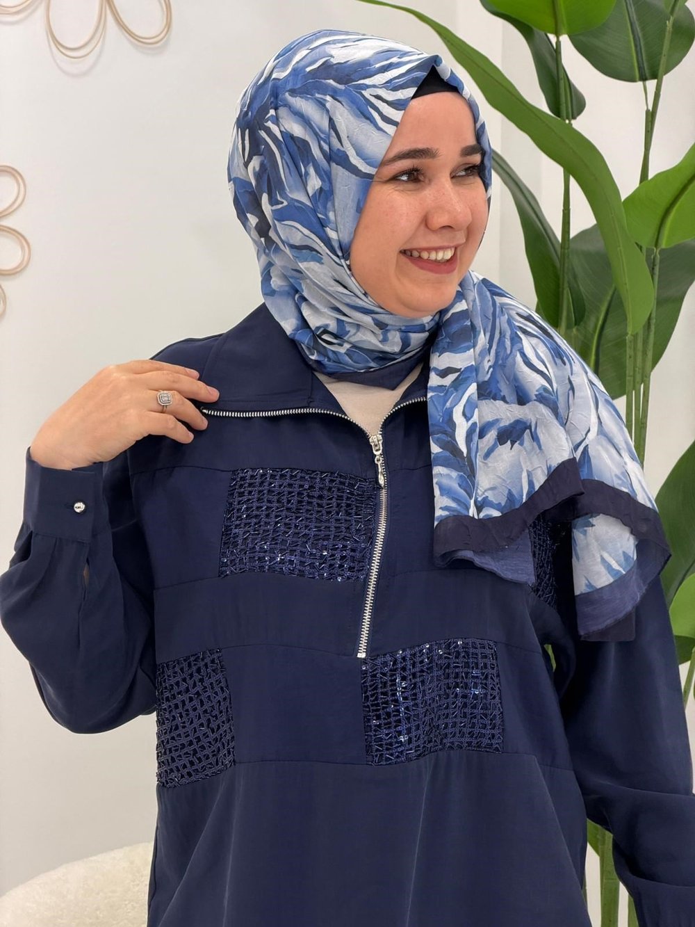 Lacivert Galaksi Pantolonlu Takım