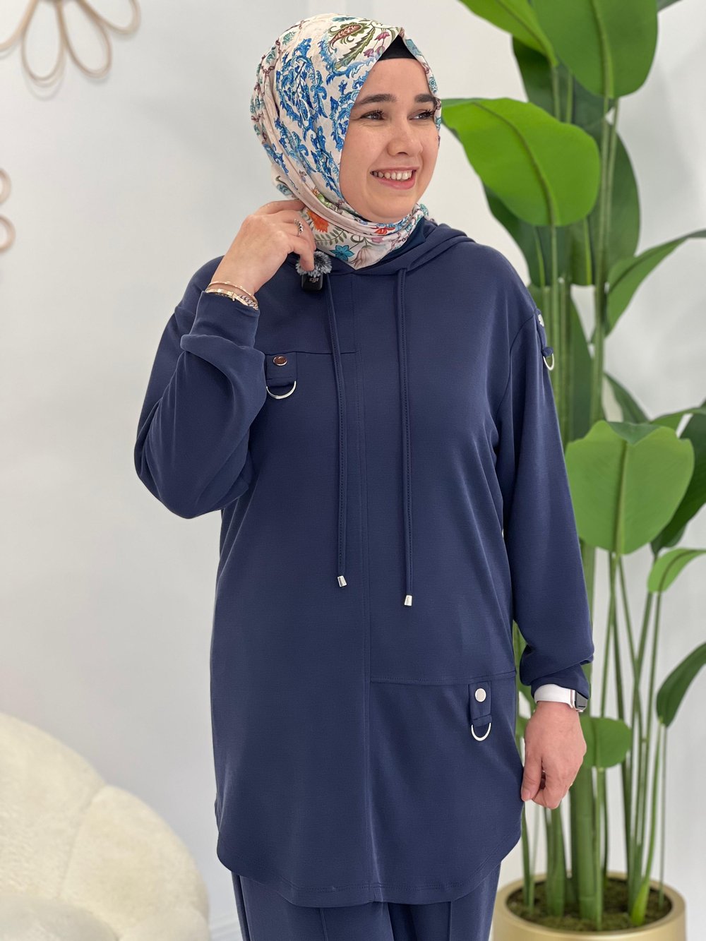 Lacivert İpek Tensel Takım
