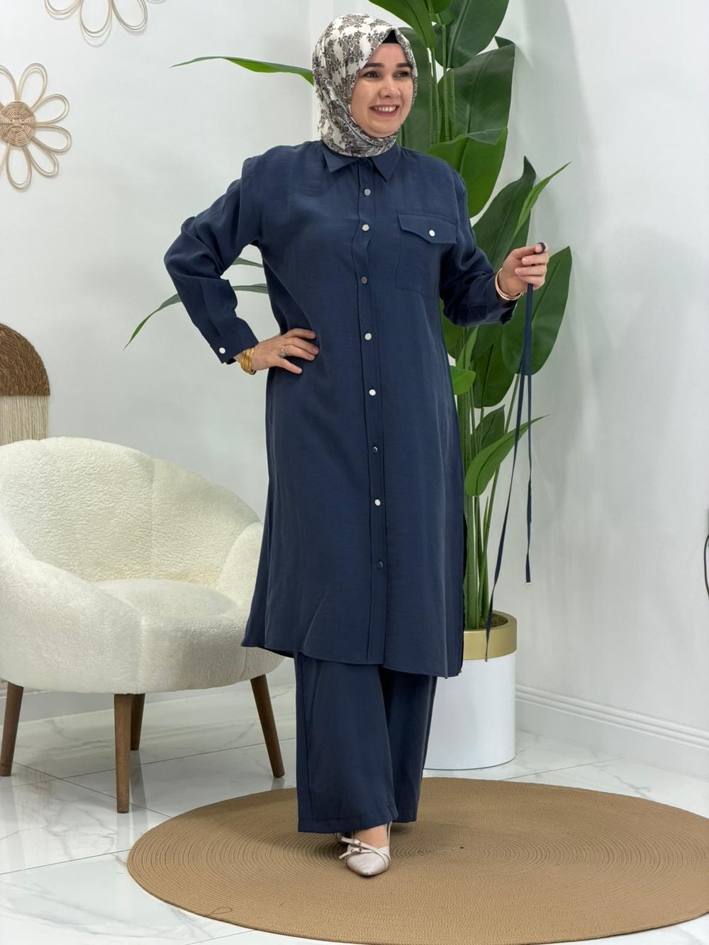 Lacivert Linda Keten Takım