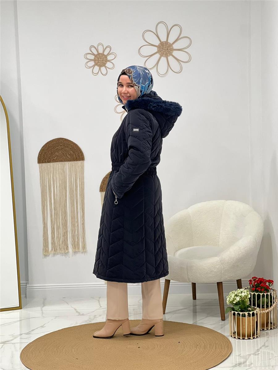 Lacivert Şişme Mont