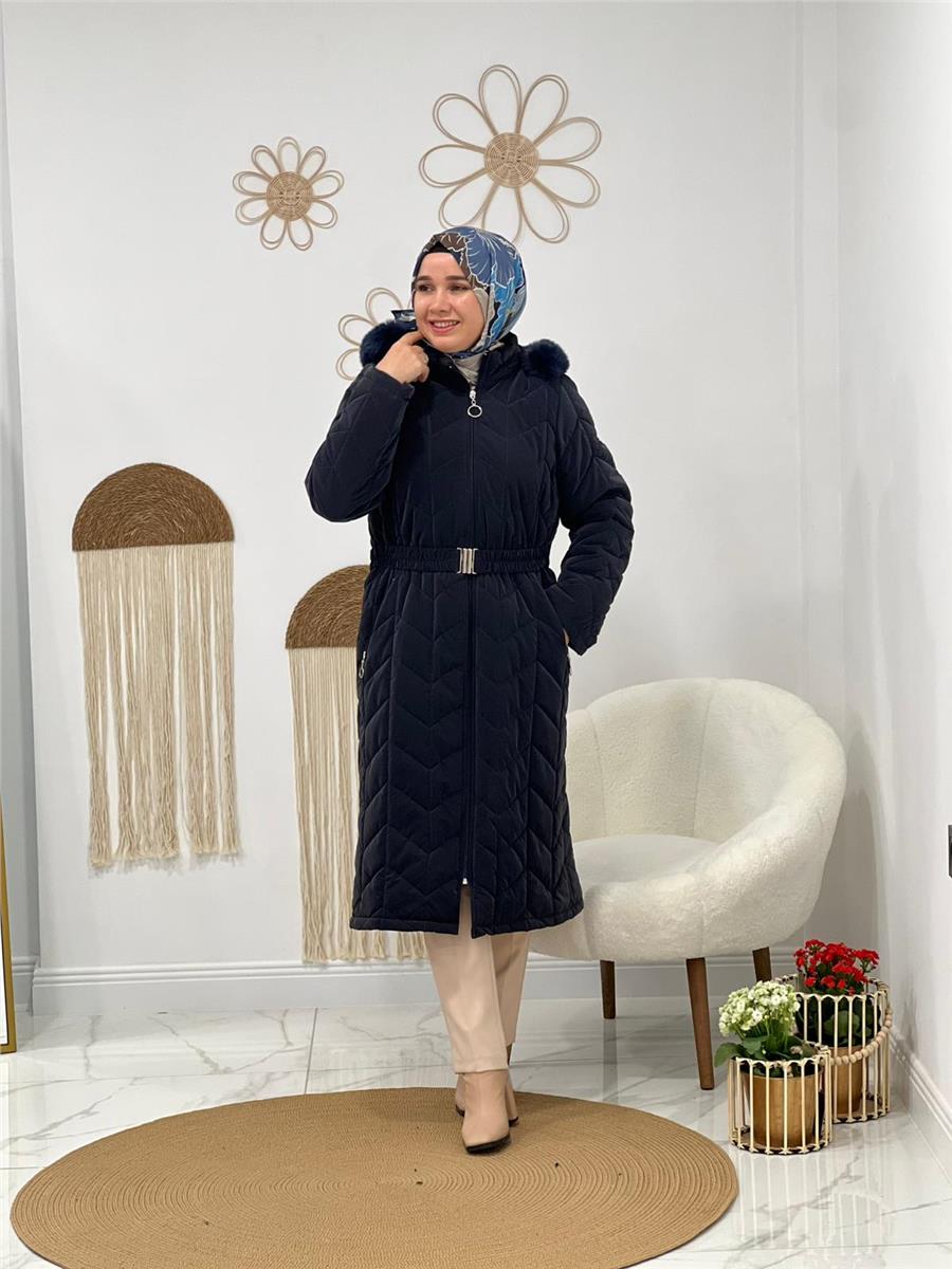 Lacivert Şişme Mont