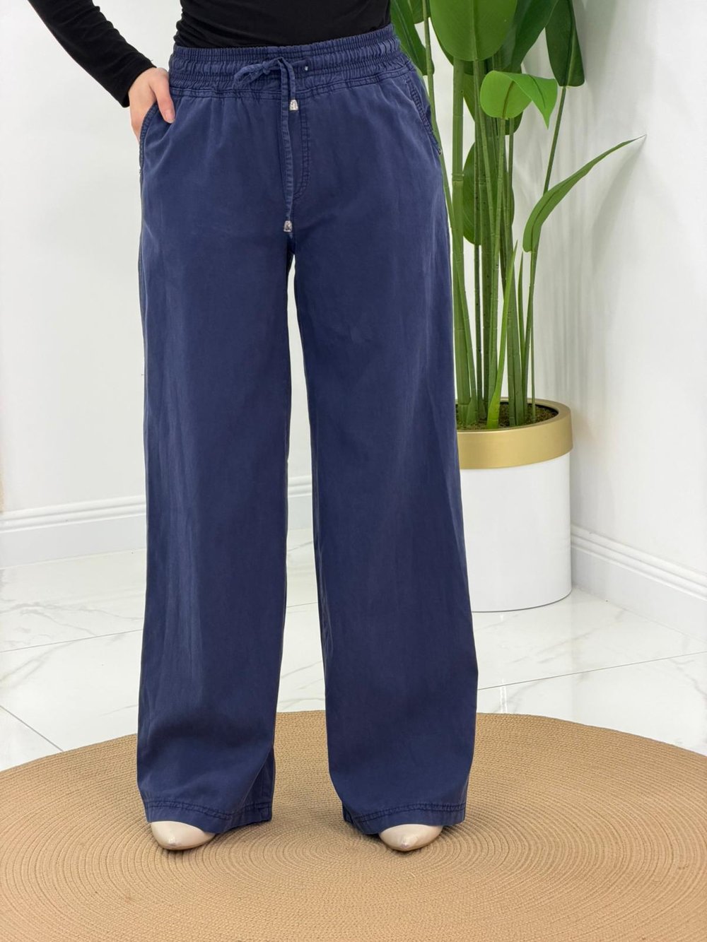 Lacivert Tensel Pantalon