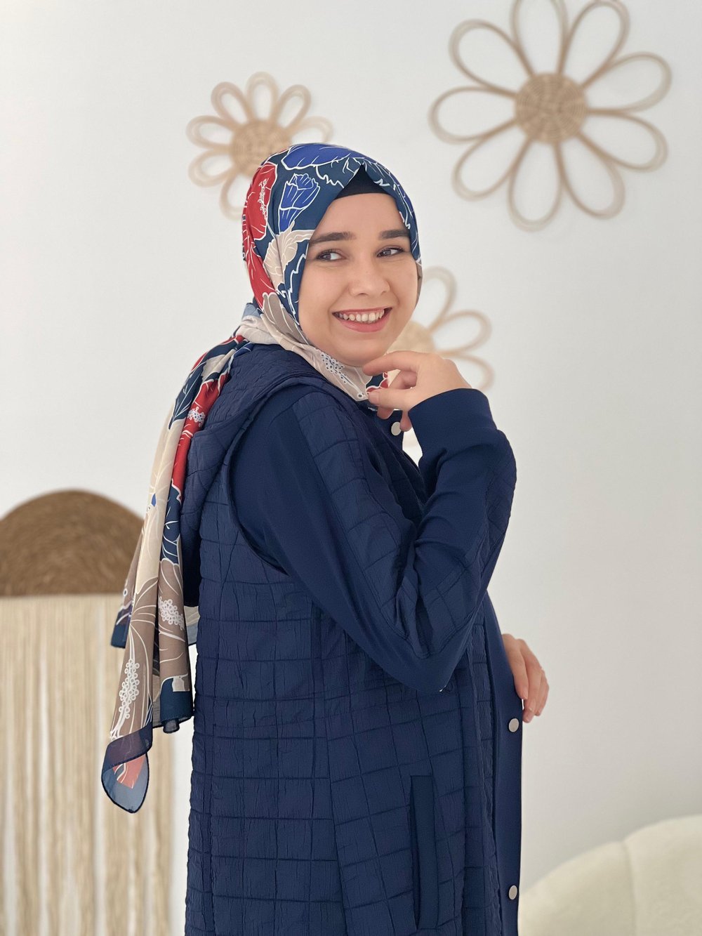 Lacivert Üçlü Kapitone Takım