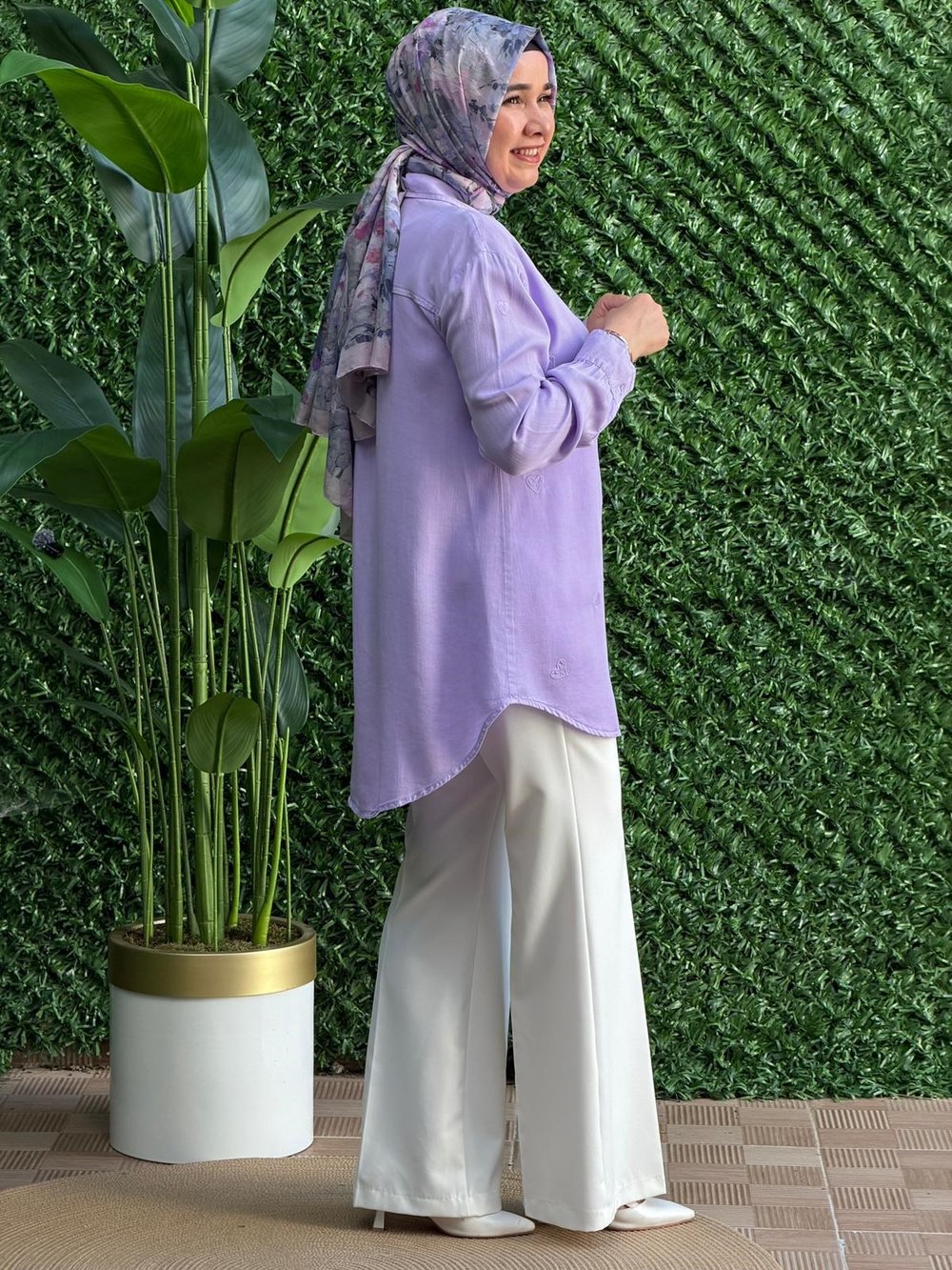 Lila Kalpli Tunik