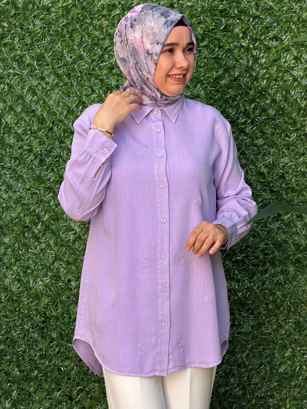 Lila Kalpli Tunik