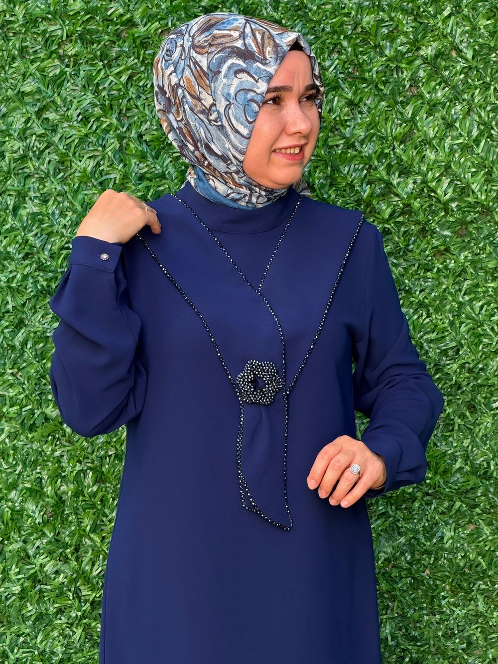 Mavi Kravatlı Tunik