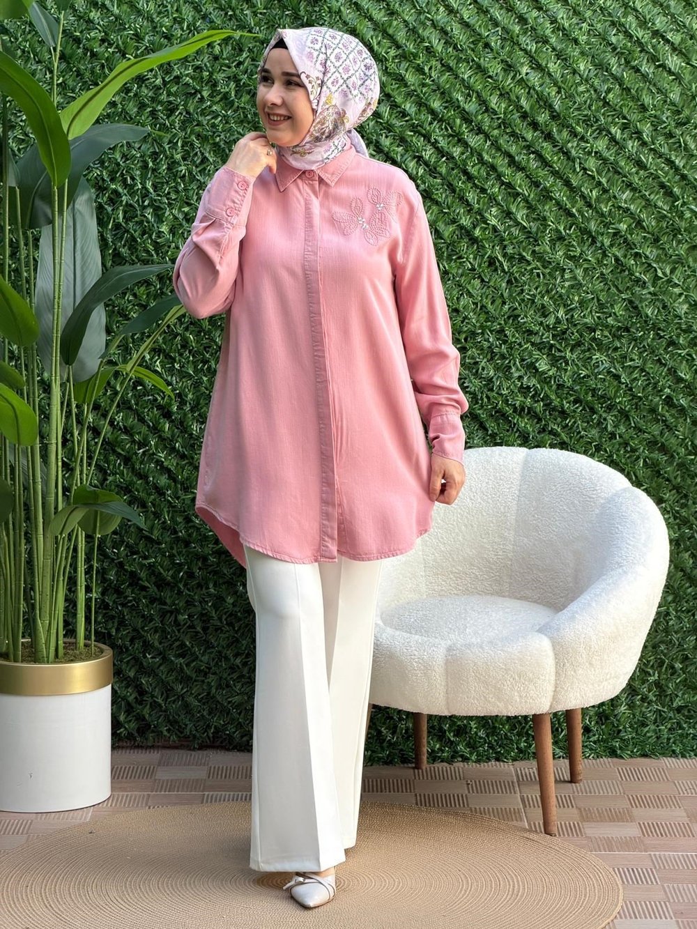 Pembe Tensel Tunik
