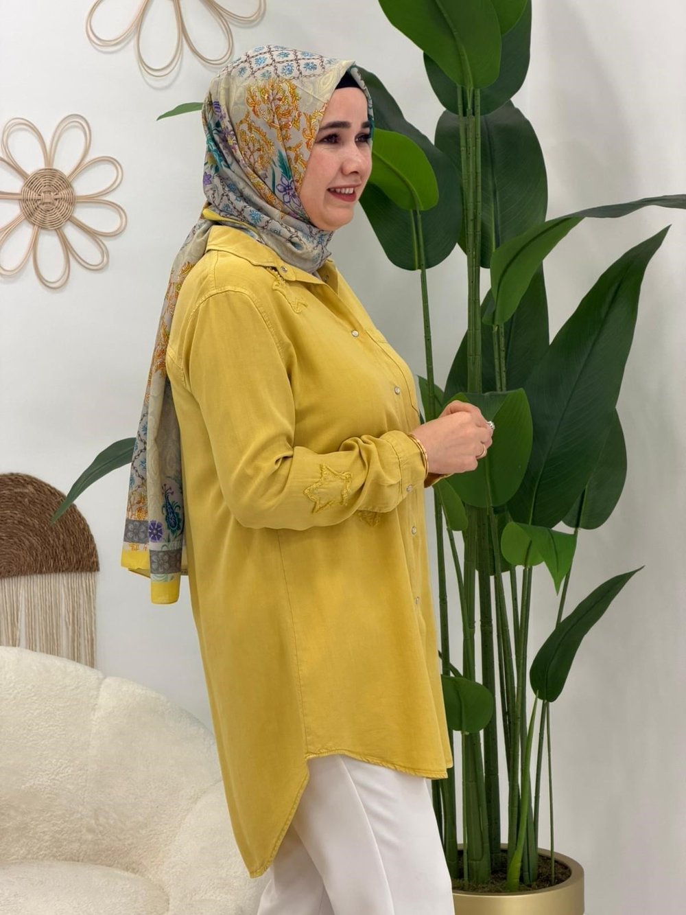 Sarı Yıldız Tensel Tunik