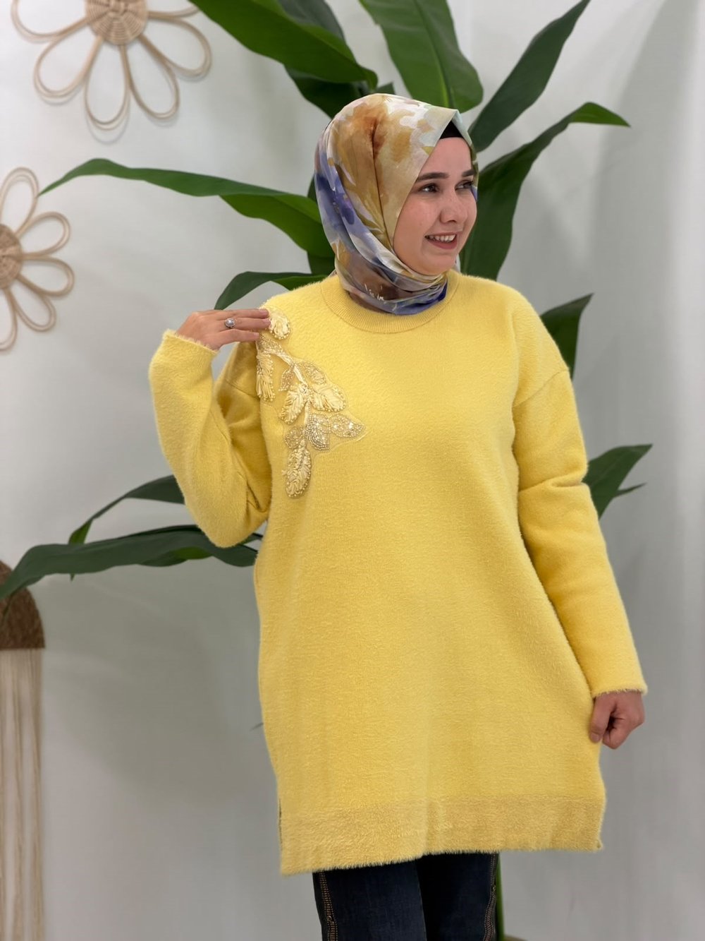 Sarı Yumoş Angora Kazak