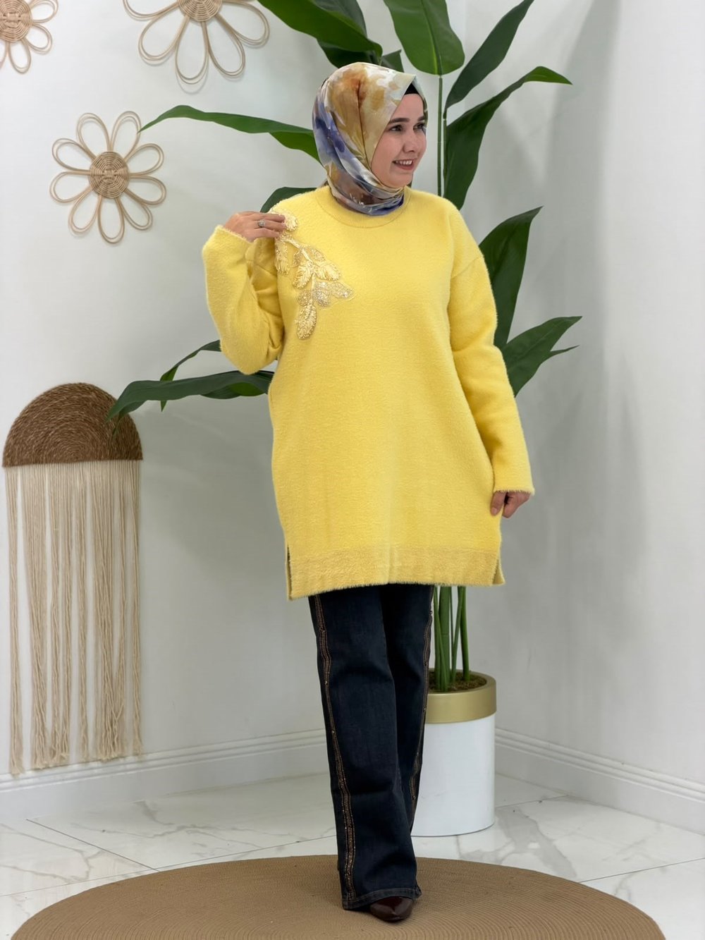 Sarı Yumoş Angora Kazak