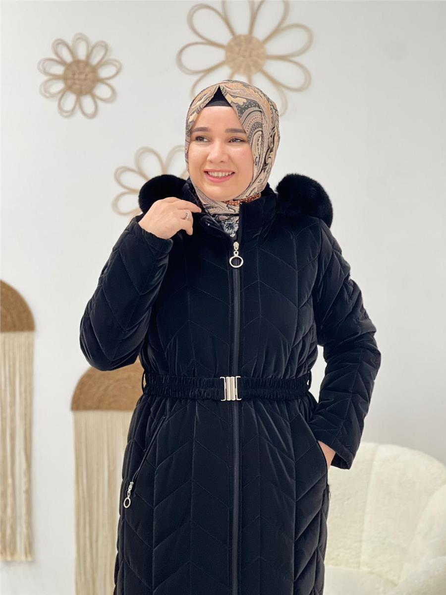 Siyah Şişme Mont
