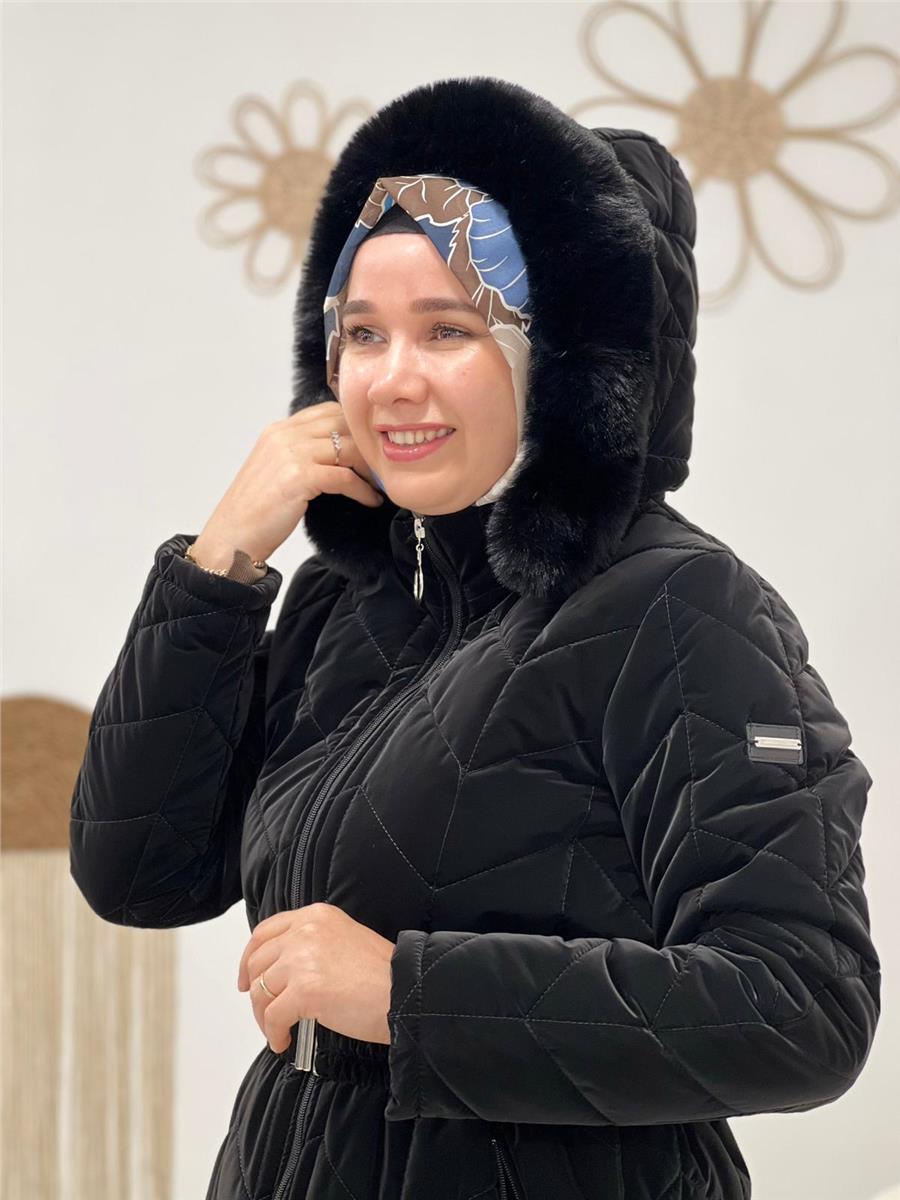 Siyah Şişme Mont