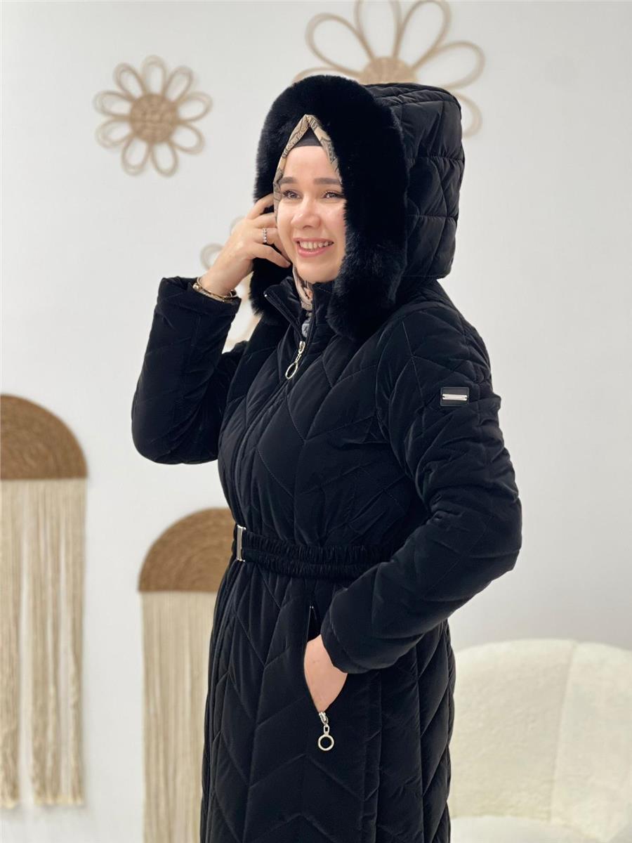Siyah Şişme Mont