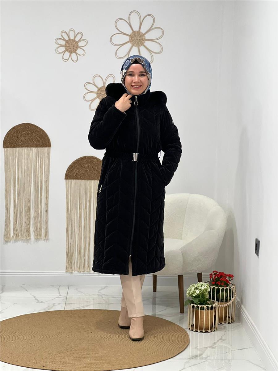 Siyah Şişme Mont