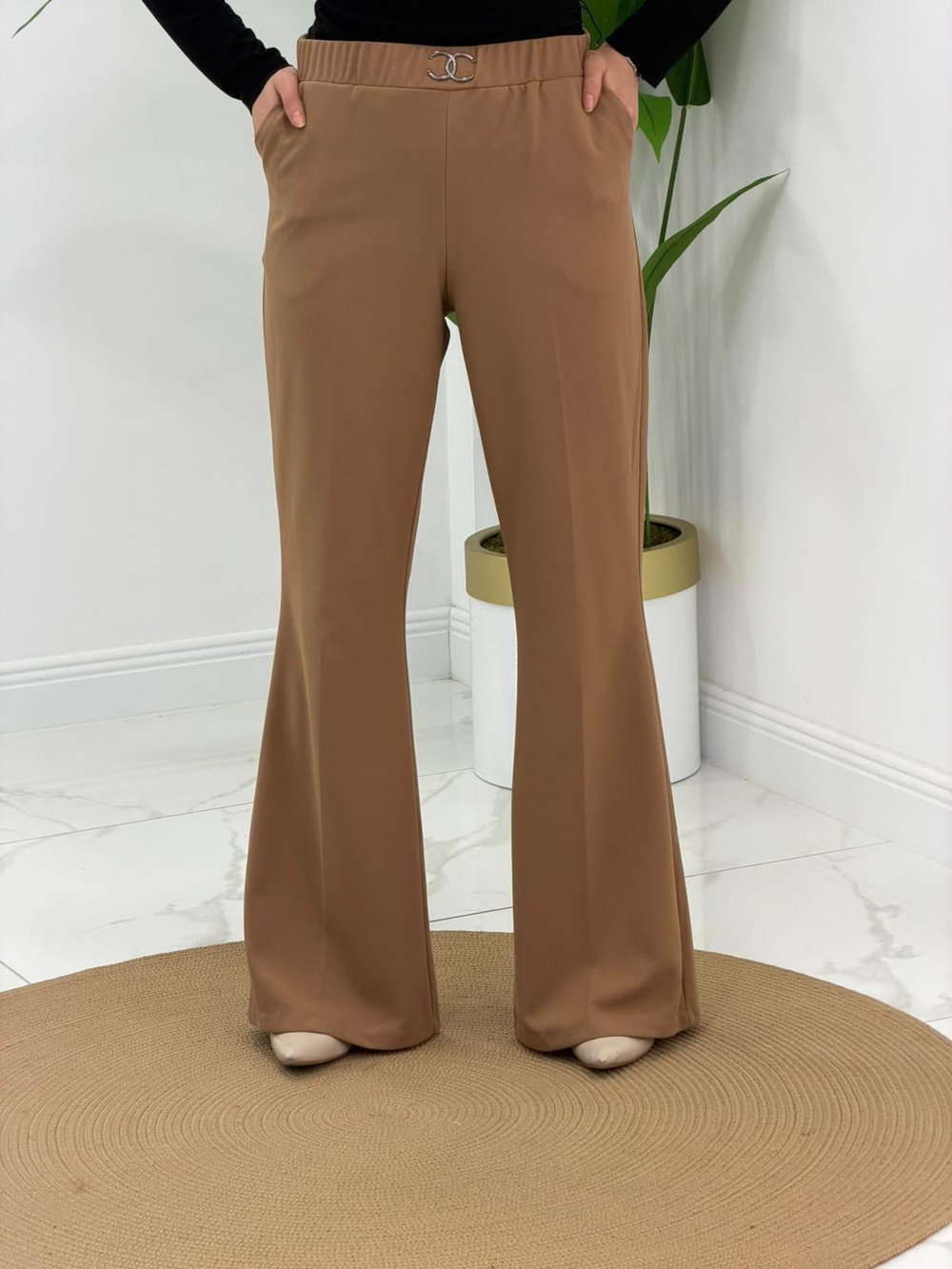 Taş İthal Scuba İspanyol Paça Pantalon