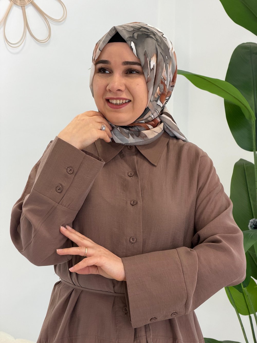 Vizon Düğmeli Uzun Tunik