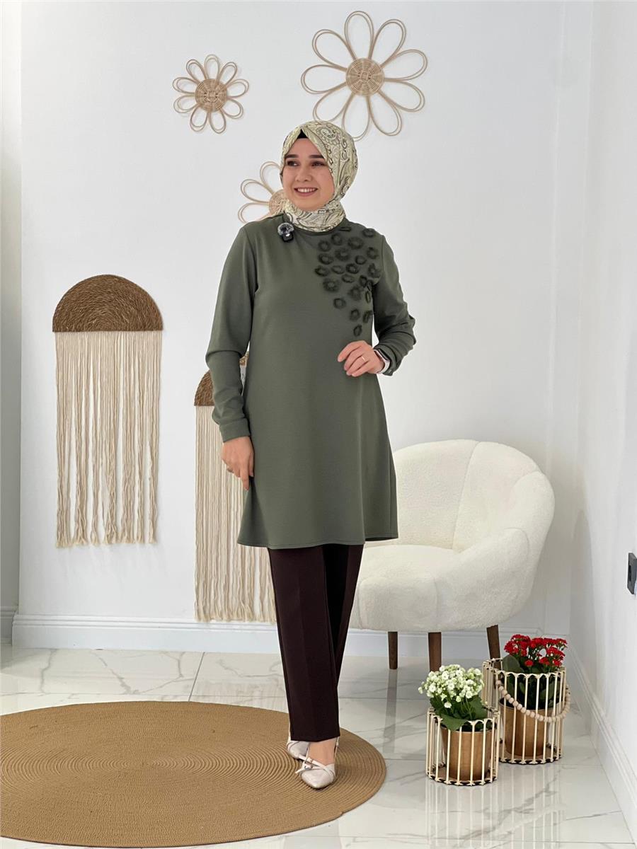 Yeşil Modal Kumaş Tunik