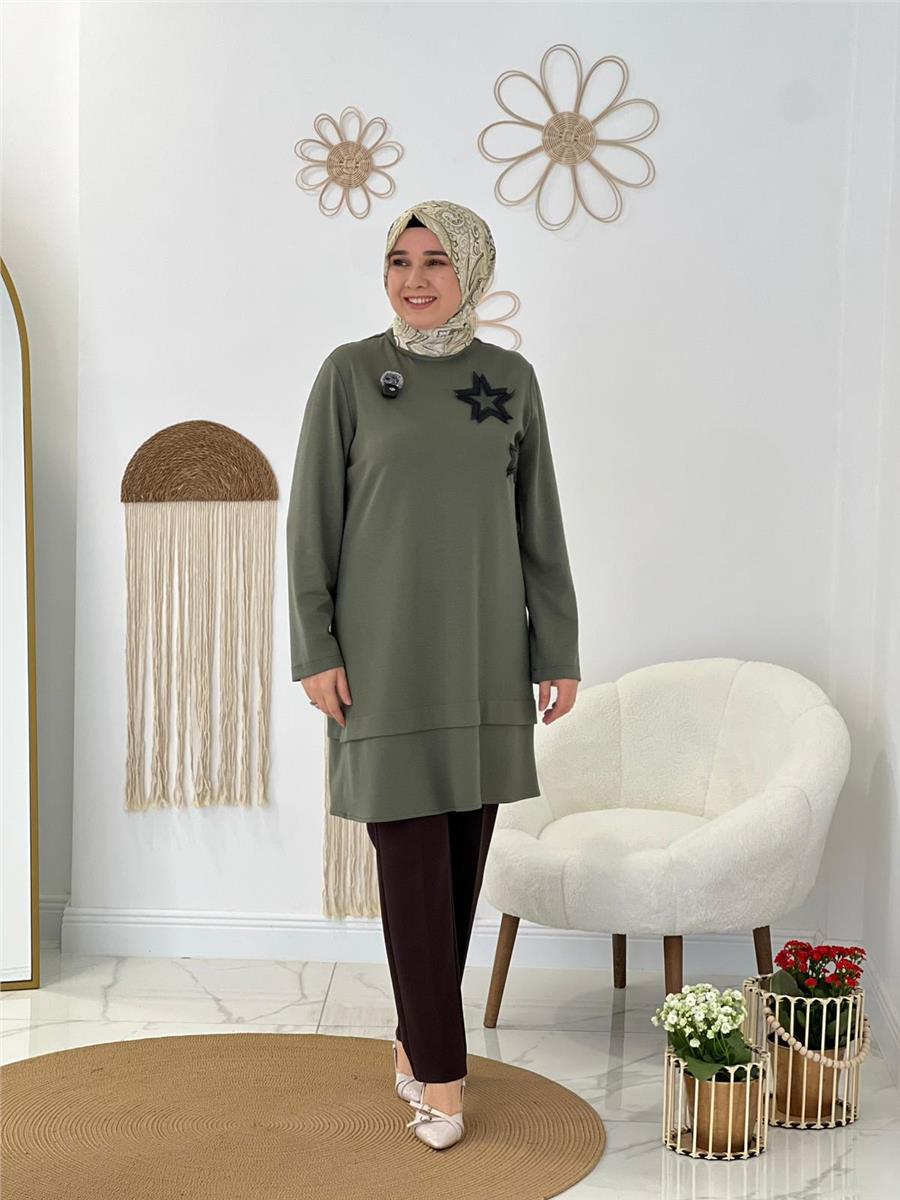 Yeşil Modal Kumaş Tunik