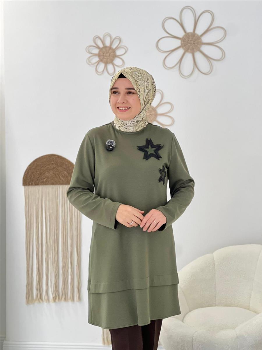 Yeşil Modal Kumaş Tunik