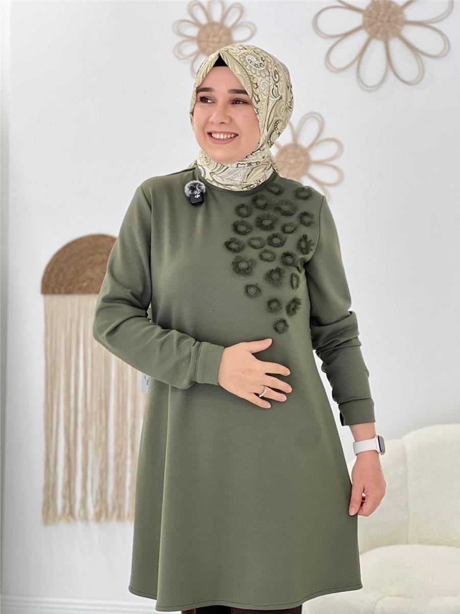 Yeşil Modal Kumaş Tunik