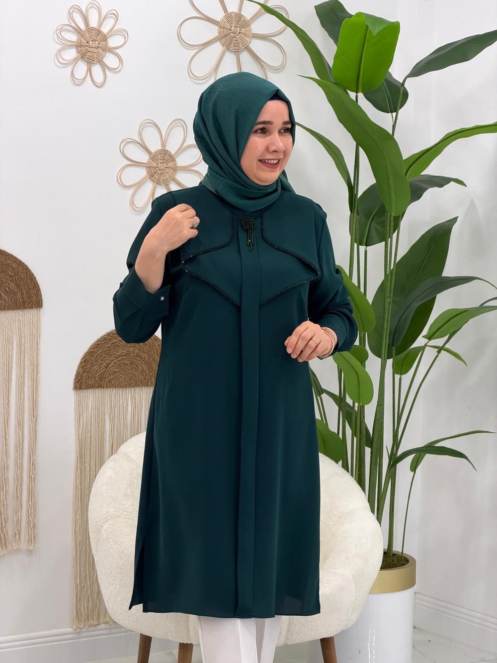 Yeşil Uzun Tunik