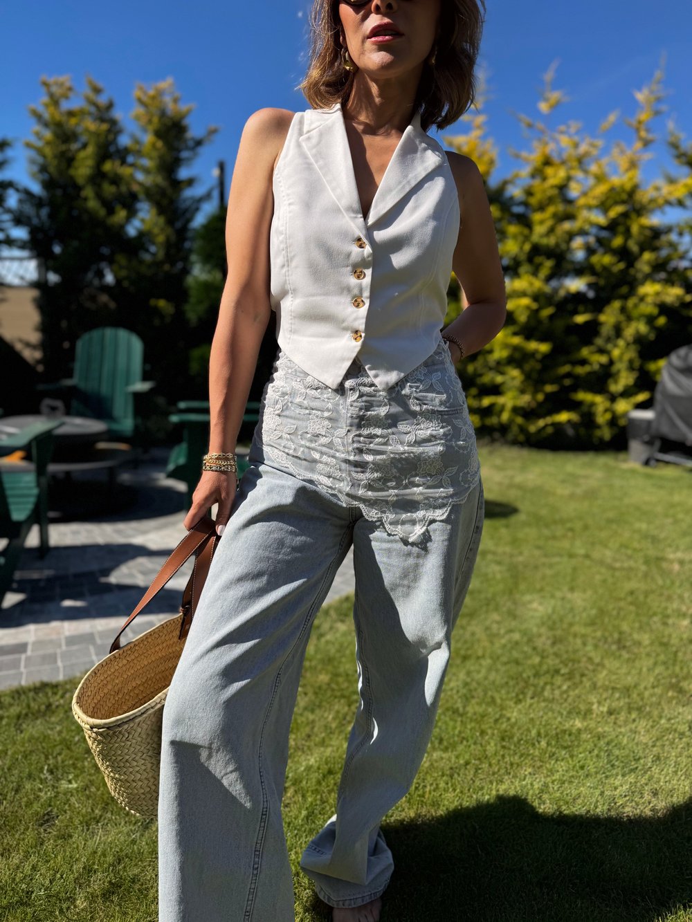 Gül Figür Kısa Model Dantel Üçgen Bandana & Fular