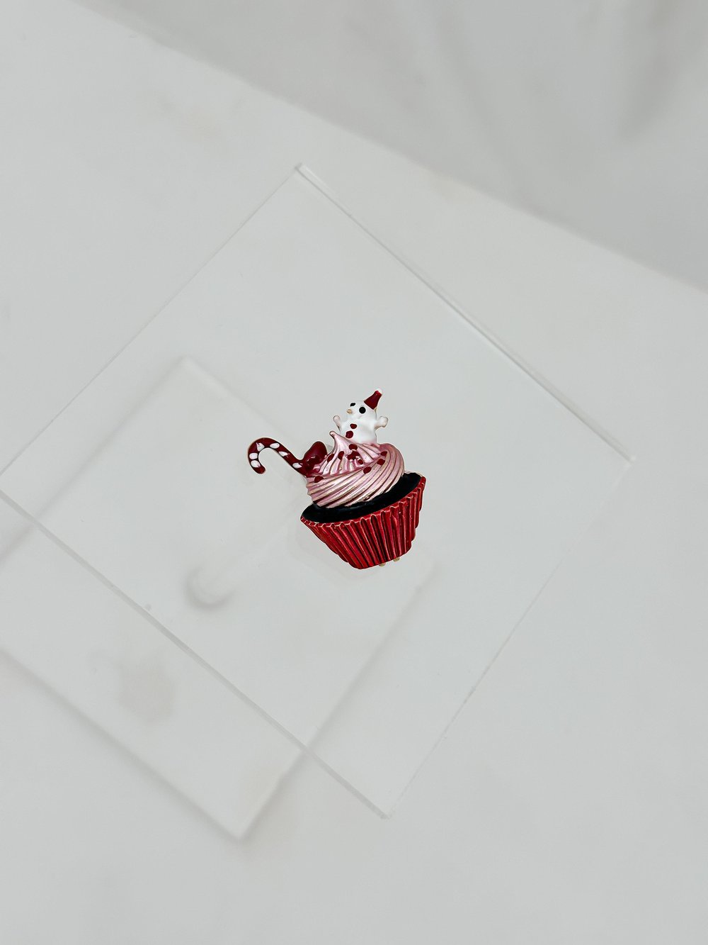 Kardan Adam Detay Cupcake Broş