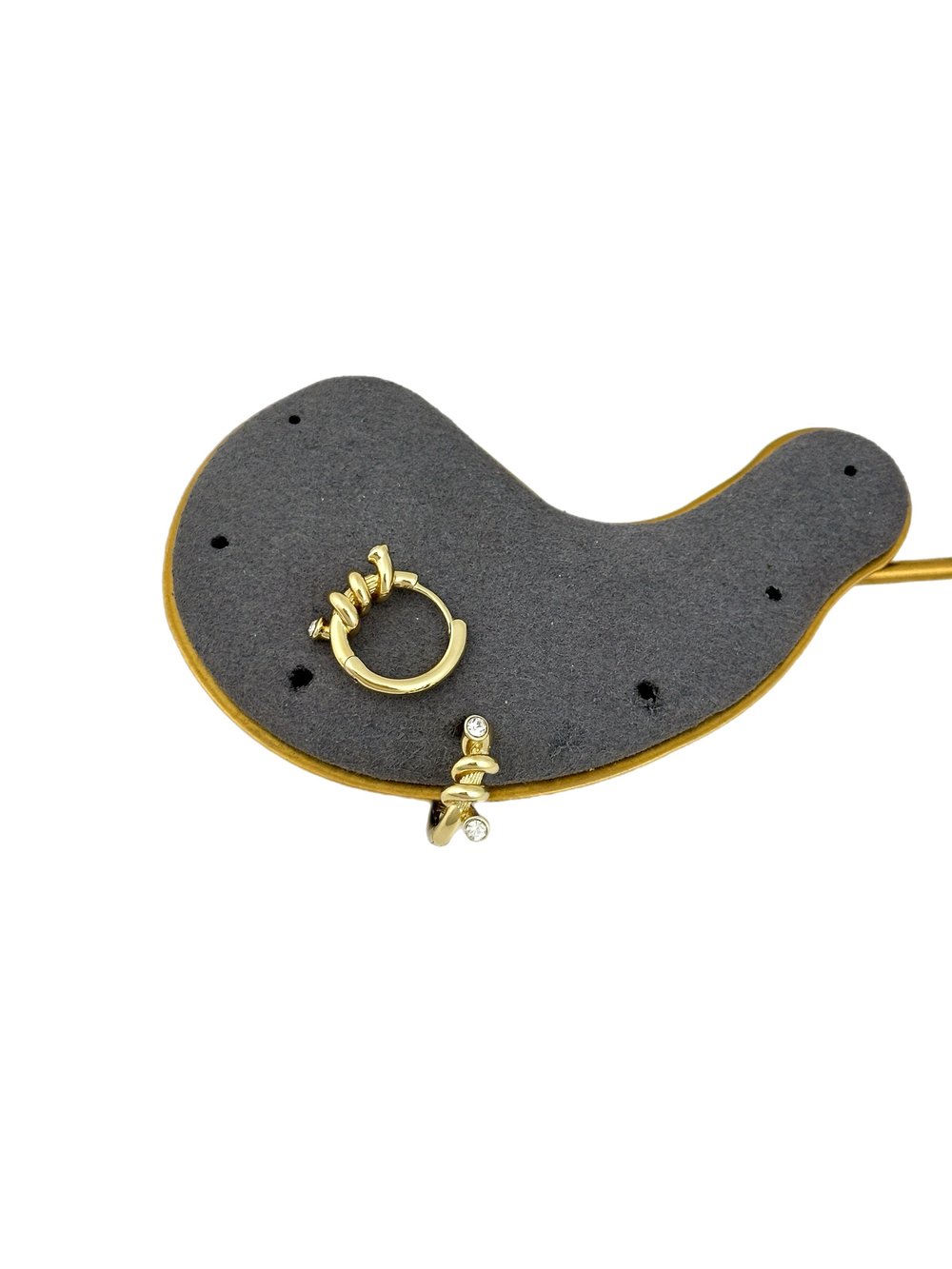 Özel Seri Daire Zirkon Taş Detay Tasarım Düğüm Halka Küpe ( İç Çap : 1.1 Cm )