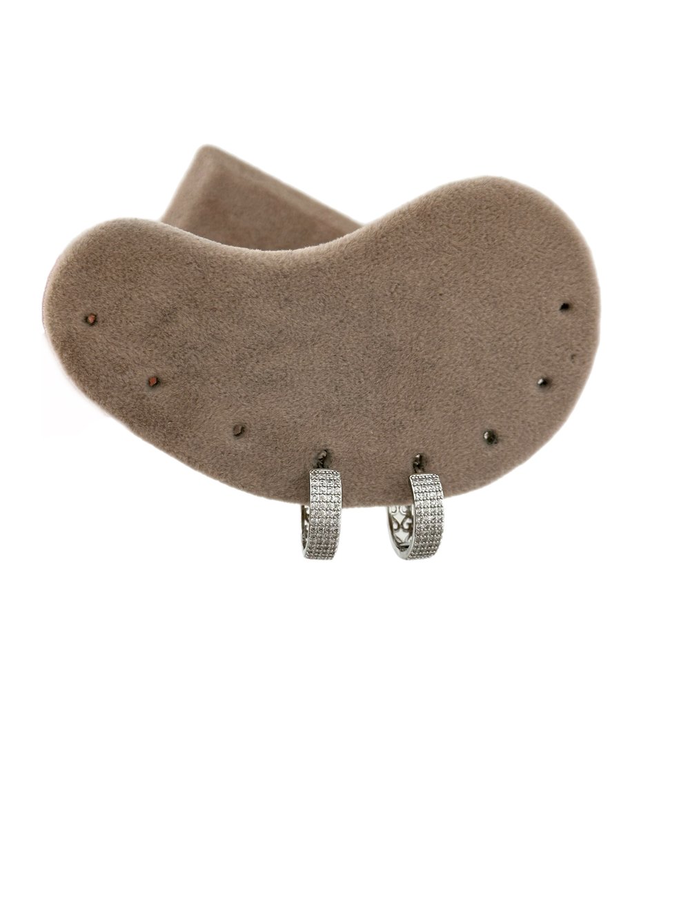 Özel Seri Geniş Plaka Zirkon Taşlı Halka Küpe (İç Çap:1.3 Cm)