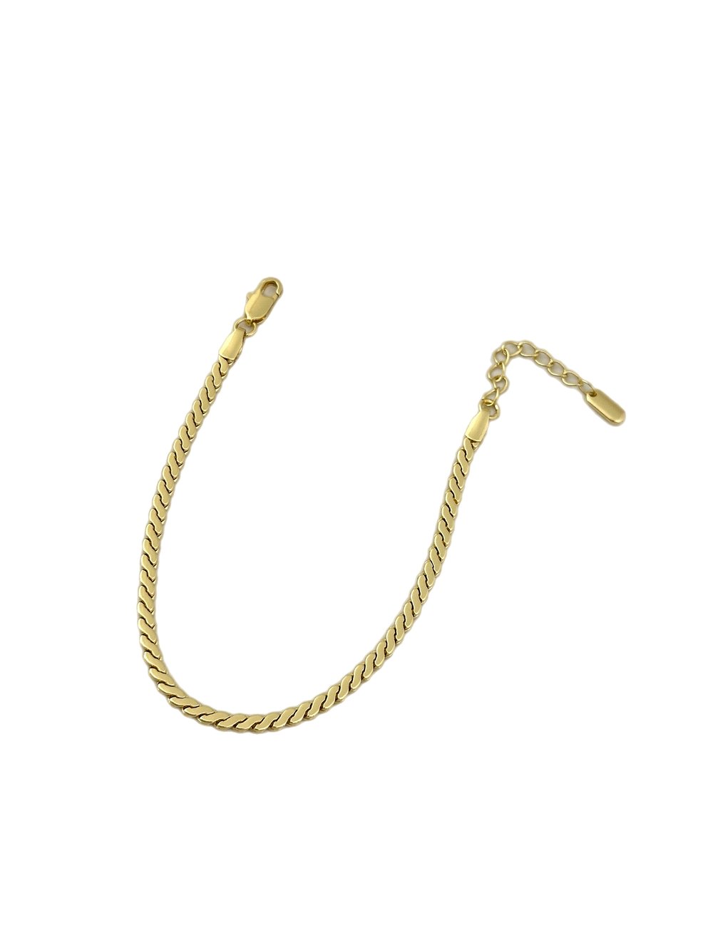 Özel Seri İnce S Kıvrım Zincir Bileklik ( 20 Cm )